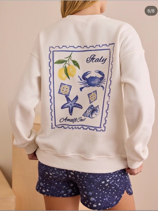 As Revival Tops - AS Rēvival White Graphic Sweatshirt